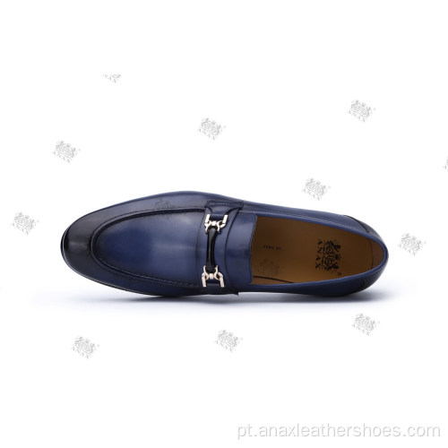 Novos sapatos masculinos mocassins de couro oxfords casuais